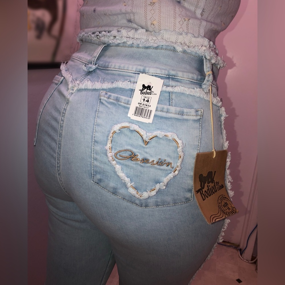 BodiedByUchis Corazoncito Bootcuts - Baby Blue - Size 14 - Obsesión - Kali Uchis